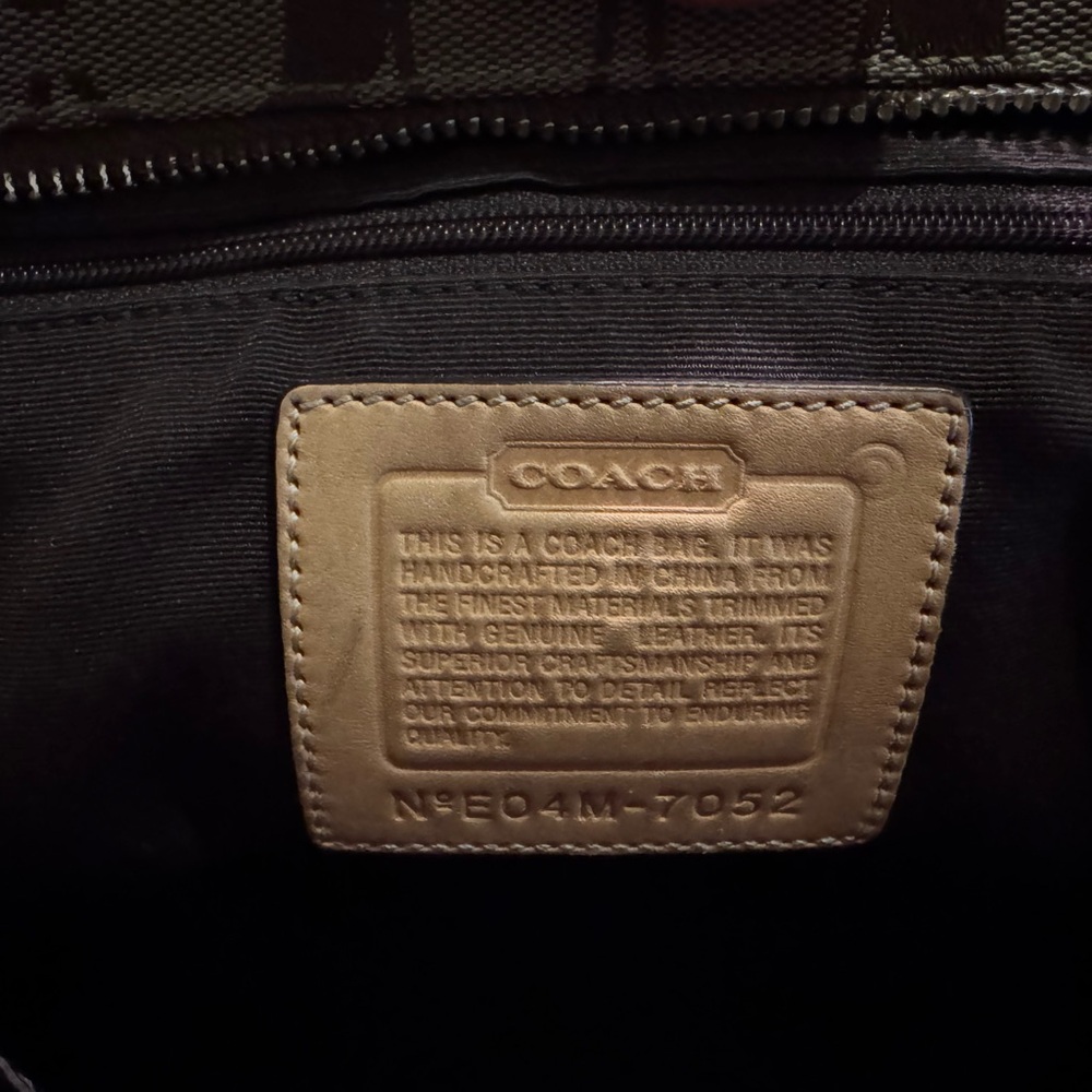 Coach Bundle! Brown and Tan Signature Canvas Tote, Wallet, Apple coin pouch! - Picture 12 of 14